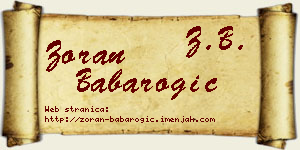 Zoran Babarogić vizit kartica